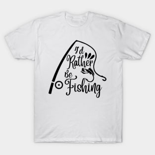 Less Talk More Fishing - Gift For Fishing Lovers, Fisherman - Black And White Simple Font T-Shirt